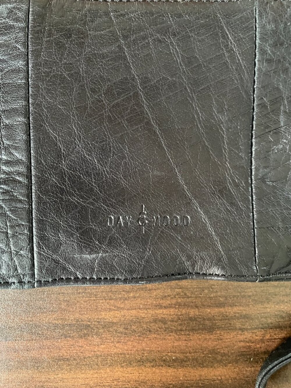 Day & Mood Anthropologie Anni Clutch — Black Genuine Leather Wristlet - Picture 3 of 12